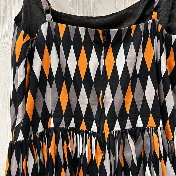 Pinup girl clothing Halloween Harlequin Jenny Dress and Bolero 2x - Picture 5 of 13